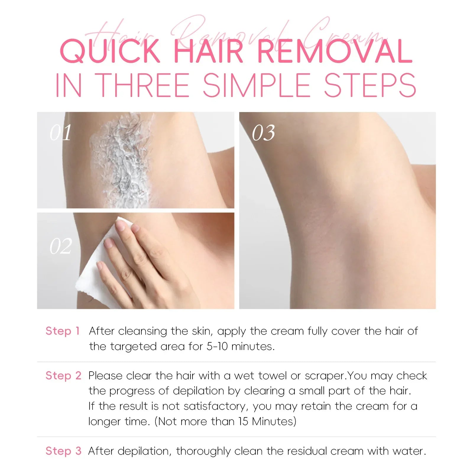 LAIKOU Hair Removal Cream Intimate Areas Epilator Cream Painless Health Hair Remover Growth Inhibitor Men Woman Body Care 50g