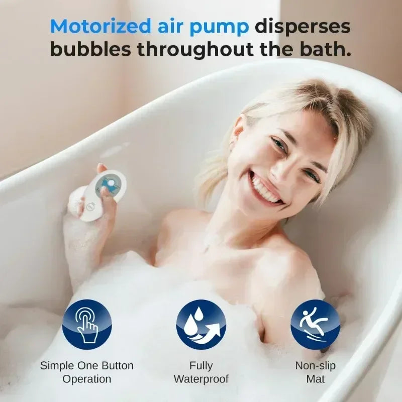Hot Sale.Hot Sellers.Portable Spa Bubble Bath Massager - Thermal Spa Waterproof Non-slip Mat with Suction Cup Bottom, Motorized